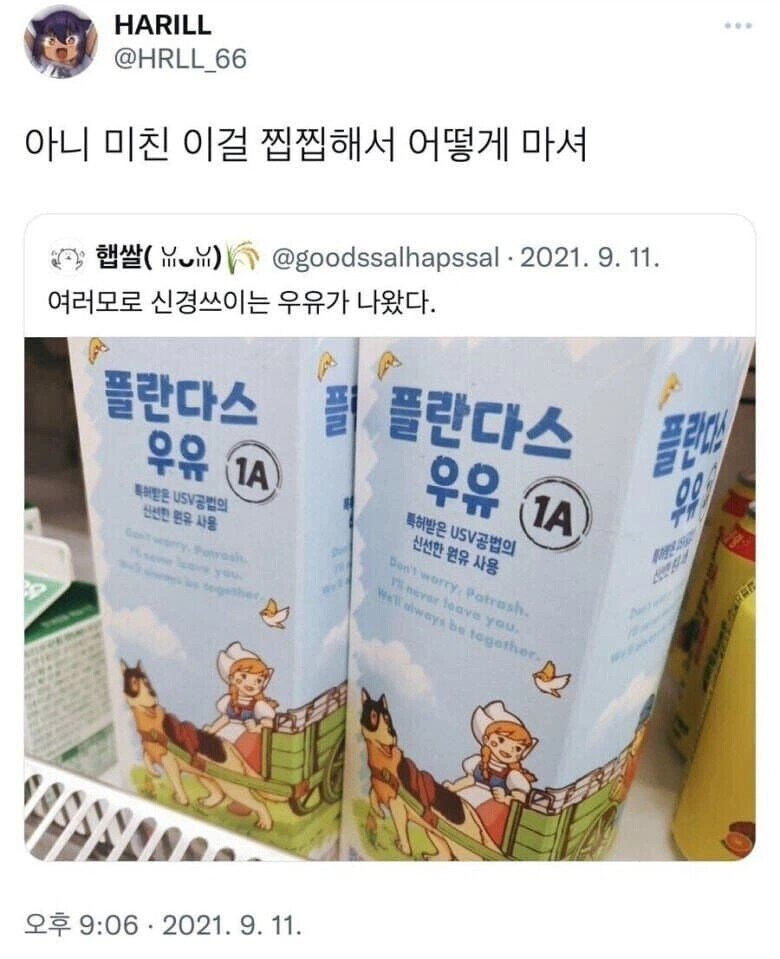 가슴 아픈 우유